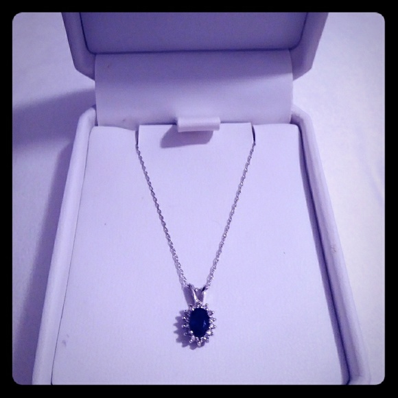 Littman jewelers Jewelry - Genuine Natural Sapphire & Diamond Pendant